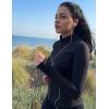 imageStelle Womens Zip Up Jackets Lightweight Athletic Running Jacket Workout Slim Fit Yoga Track Clothes with Thumb HolesBlack