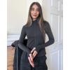 imageStelle Womens Zip Up Jackets Lightweight Athletic Running Jacket Workout Slim Fit Yoga Track Clothes with Thumb HolesCharcoal