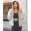 imageStelle Zip Up Hoodies for Women Fleece Jackets Long Sleeve Hooded Sweatshirts with Pockets Casual CoatLight Grey