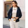imageStelle Zip Up Hoodies for Women Fleece Jackets Long Sleeve Hooded Sweatshirts with Pockets Casual CoatNavy