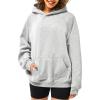 imageStelle Fleece Hoodies for Women Long Sleeve Sweatshirts Comfy Pullover Outfits Casual Tops with PocketsLight Grey