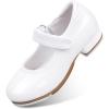 imageStelle Tap Shoes for Girls Toddler Boys PU Leather Dance ShoesToddlerLittle KidBig KidWhite
