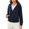 imageStelle Zip Up Hoodies for Women Fleece Jackets Long Sleeve Hooded Sweatshirts with Pockets Casual CoatNavy