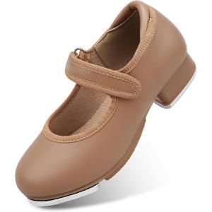 imageStelle Tap Shoes for Girls Toddler Boys PU Leather Dance ShoesToddlerLittle KidBig KidCoffee