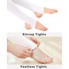 imageStelle Girls Women Stirrup Tights Ultra Soft Dance Tights for Ballet Gymnastics School ToddlerLittle KidBig KidWomenWhite
