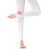 imageStelle Girls Women Stirrup Tights Ultra Soft Dance Tights for Ballet Gymnastics School ToddlerLittle KidBig KidWomenWhite