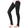imageStelle Girls Women Stirrup Tights Ultra Soft Dance Tights for Ballet Gymnastics School ToddlerLittle KidBig KidWomenBlack