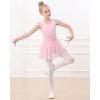 imageStelle Ballet Leotards for Girls Dance Leotard with Skirt Toddler Pink Ballet Outfit Ruffle Sleeve Kids Dance Dress1ballet Pinkshiny Skirt