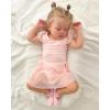 imageStelle Ballet Leotards for Girls Dance Leotard with Skirt Toddler Pink Ballet Outfit Ruffle Sleeve Kids Dance Dress1ballet Pinkshiny Skirt