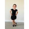 imageStelle Ballet Leotards for Girls Dance Leotard with Skirt Toddler Pink Ballet Outfit Ruffle Sleeve Kids Dance Dress1blackshiny Skirt