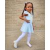 imageStelle Ballet Leotards for Girls Dance Leotard with Skirt Toddler Pink Ballet Outfit Ruffle Sleeve Kids Dance Dress1blueshiny Skirt
