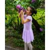 imageStelle Ballet Leotards for Girls Dance Leotard with Skirt Toddler Pink Ballet Outfit Ruffle Sleeve Kids Dance Dress1purpleshiny Skirt