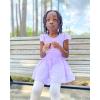 imageStelle Ballet Leotards for Girls Dance Leotard with Skirt Toddler Pink Ballet Outfit Ruffle Sleeve Kids Dance Dress1purpleshiny Skirt