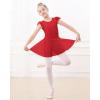 imageStelle Ballet Leotards for Girls Dance Leotard with Skirt Toddler Pink Ballet Outfit Ruffle Sleeve Kids Dance Dress1redshiny Skirt