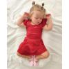imageStelle Ballet Leotards for Girls Dance Leotard with Skirt Toddler Pink Ballet Outfit Ruffle Sleeve Kids Dance Dress1redshiny Skirt