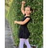 imageStelle Ballet Leotards for Girls Dance Leotard with Skirt Toddler Pink Ballet Outfit Ruffle Sleeve Kids Dance Dress2black