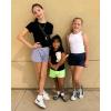 imageStelle Girls Athletic Shorts with Liner Zipper Pockets Elastic Waist Running Shorts Sports Active Shorts for Teen KidsNeon Yellow