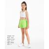 imageStelle Girls Athletic Shorts with Liner Zipper Pockets Elastic Waist Running Shorts Sports Active Shorts for Teen KidsNeon Yellow