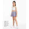 imageStelle Girls Athletic Shorts with Liner Zipper Pockets Elastic Waist Running Shorts Sports Active Shorts for Teen KidsPurple Haze