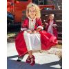 imageStelle Girls Dress Shoes Flower Girls Wedding Party Low Heels with Bow for Toddler and KidsBurgundyvelvet
