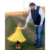 imageStelle Girls Dress Short Sleeve Toddler Skater Twirl A Line Solid Color Dress TShirt Dress for School Casual ValentinesA02yellow Without Pocket