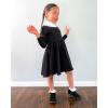 imageStelle Long Sleeve Girls Dress Toddler Fall Dresses Skater Twirl Cotton ALine Dress for School Casual HolidayBlack