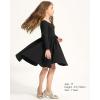 imageStelle Long Sleeve Girls Dress Toddler Fall Dresses Skater Twirl Cotton ALine Dress for School Casual HolidayBlack