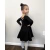 imageStelle Long Sleeve Girls Dress Toddler Fall Dresses Skater Twirl Cotton ALine Dress for School Casual HolidayBlack