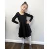 imageStelle Long Sleeve Girls Dress Toddler Fall Dresses Skater Twirl Cotton ALine Dress for School Casual HolidayBlack