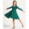 imageStelle Long Sleeve Girls Dress Toddler Fall Dresses Skater Twirl Cotton ALine Dress for School Casual HolidayGreen