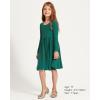imageStelle Long Sleeve Girls Dress Toddler Fall Dresses Skater Twirl Cotton ALine Dress for School Casual HolidayGreen