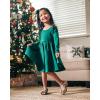 imageStelle Long Sleeve Girls Dress Toddler Fall Dresses Skater Twirl Cotton ALine Dress for School Casual HolidayGreen