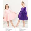 imageStelle Long Sleeve Girls Dress Toddler Fall Dresses Skater Twirl Cotton ALine Dress for School Casual HolidayPurple