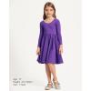 imageStelle Long Sleeve Girls Dress Toddler Fall Dresses Skater Twirl Cotton ALine Dress for School Casual HolidayPurple