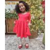 imageStelle Long Sleeve Girls Dress Toddler Fall Dresses Skater Twirl Cotton ALine Dress for School Casual HolidayRed
