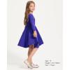 imageStelle Long Sleeve Girls Dress Toddler Fall Dresses Skater Twirl Cotton ALine Dress for School Casual HolidayRoyal Blue