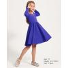 imageStelle Long Sleeve Girls Dress Toddler Fall Dresses Skater Twirl Cotton ALine Dress for School Casual HolidayRoyal Blue