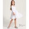 imageStelle Long Sleeve Girls Dress Toddler Fall Dresses Skater Twirl Cotton ALine Dress for School Casual HolidayWhite