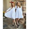 imageStelle Long Sleeve Girls Dress Toddler Fall Dresses Skater Twirl Cotton ALine Dress for School Casual HolidayWhite