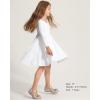 imageStelle Long Sleeve Girls Dress Toddler Fall Dresses Skater Twirl Cotton ALine Dress for School Casual HolidayWhite