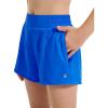 imageStelle Girls Athletic Shorts with Liner Zipper Pockets Elastic Waist Running Shorts Sports Active Shorts for Teen KidsSapphire