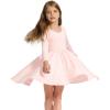 imageStelle Long Sleeve Girls Dress Toddler Fall Dresses Skater Twirl Cotton ALine Dress for School Casual HolidayPink