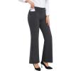 imageStelle Womens 30quot Bootcut Dress Pants Work Slacks with Pockets Stretchy High Waisted Business OfficeCharcoal