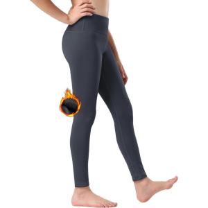 imageStelle Girls Fleece Lined Leggings Youth High Waist Warm Winter Athletic Yoga Pants with Hidden PocketCharcoal