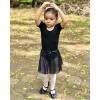 imageStelle Ballet Leotards for Girls Long Sleeve Dance Dress Outfit Combo with Skirt and Tights ToddlerLittle KidBig Kid1black