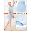 imageStelle Ballet Leotards for Girls Long Sleeve Dance Dress Outfit Combo with Skirt and Tights ToddlerLittle KidBig Kid1blue