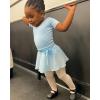 imageStelle Ballet Leotards for Girls Long Sleeve Dance Dress Outfit Combo with Skirt and Tights ToddlerLittle KidBig Kid1blue