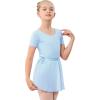 imageStelle Ballet Leotards for Girls Long Sleeve Dance Dress Outfit Combo with Skirt and Tights ToddlerLittle KidBig Kid1blue