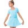 imageStelle Ballet Leotards for Girls Long Sleeve Dance Dress Outfit Combo with Skirt and Tights ToddlerLittle KidBig Kid1pool Bule