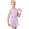 imageStelle Ballet Leotards for Girls Long Sleeve Dance Dress Outfit Combo with Skirt and Tights ToddlerLittle KidBig Kid1purple